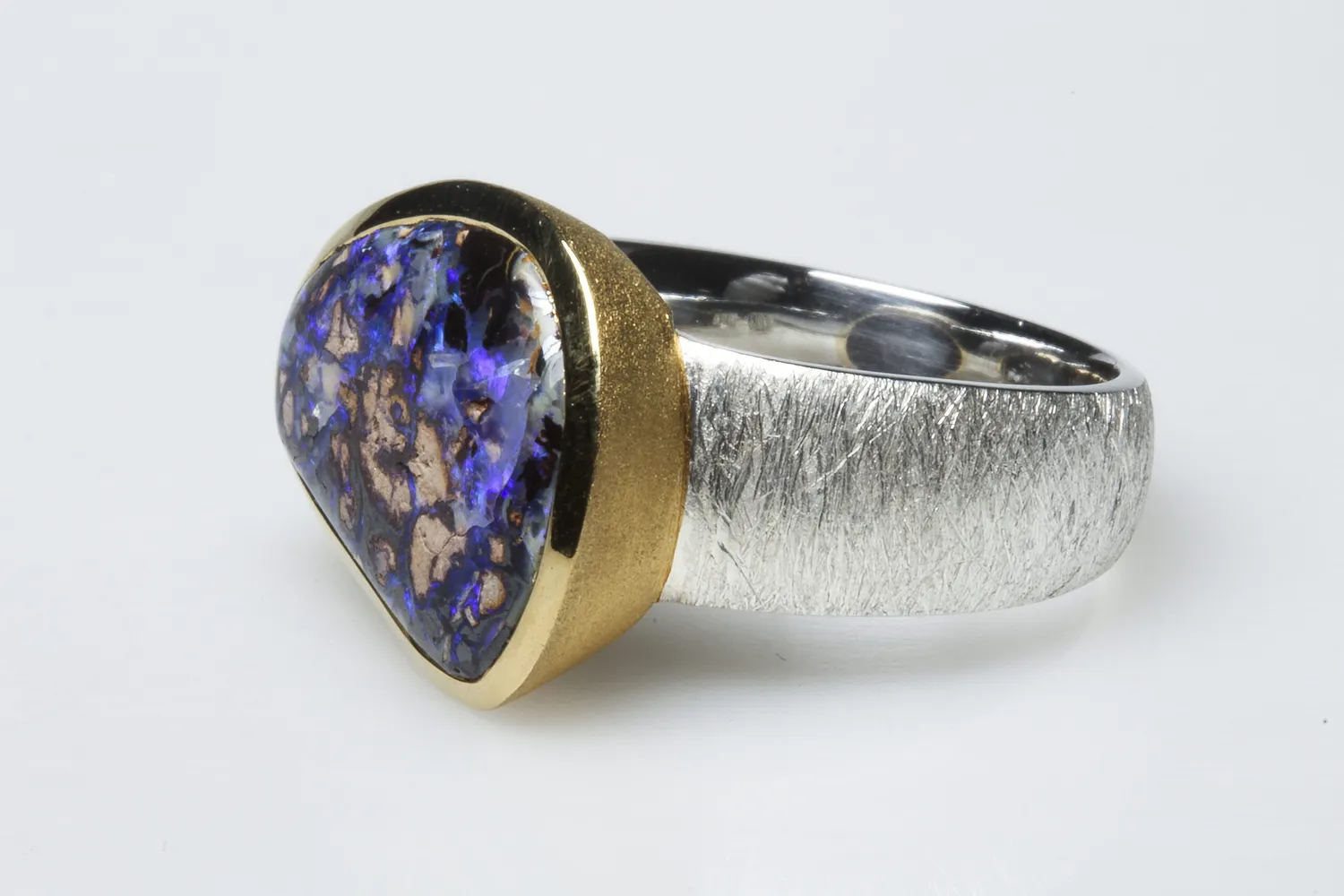 Galerie Kara bague opale boulder argent et vermeil