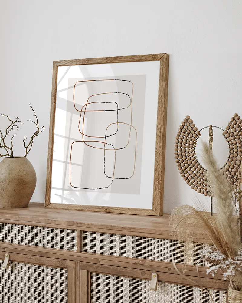 Any Image Line Abstract tableau encadré abstrait