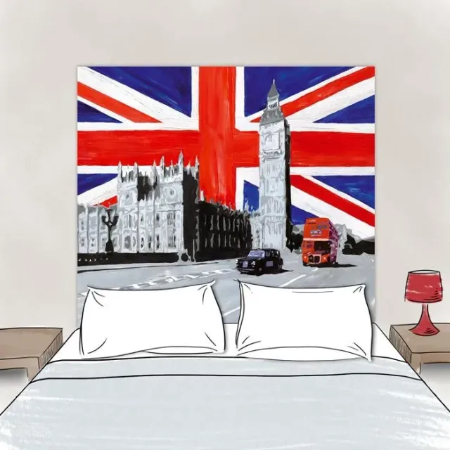 Mademoiselle Tiss London tête de lit tissu imprimé