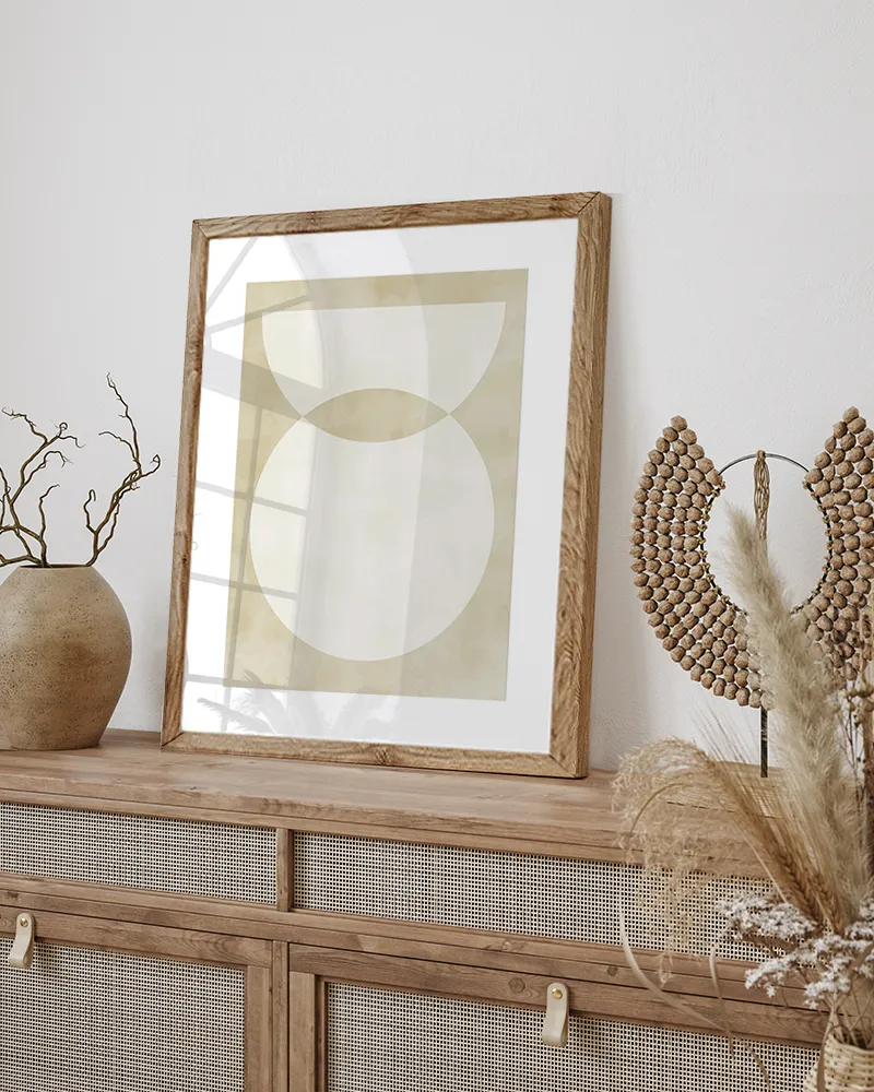 Any Image Half Circle Abstract Art tableau encadré