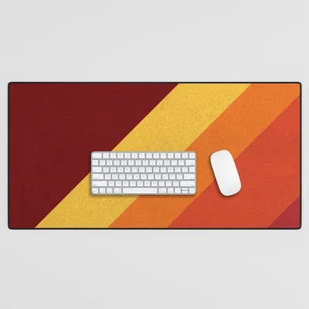 Society6 Retro 70s Color Palette II tapis de bureau rayures rétro