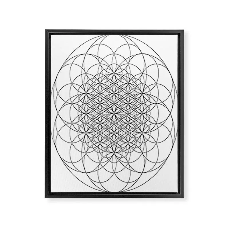 Society6 Flower of life sacred geometry toile encadrée