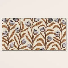 Society6 Clochettes tapis de bureau grand motif ivoire