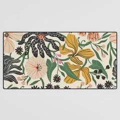 Society6 Merrick Floral tapis de bureau crème fleuri