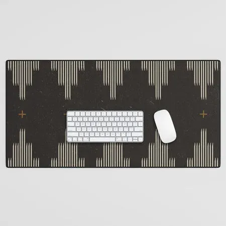 Society6 Southwestern Minimalist tapis de bureau noir blanc