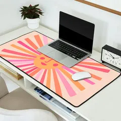 Society6 Sunshine Pink tapis de bureau soleil rose