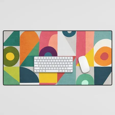 Society6 Tick Tock Machine tapis de bureau géométrique