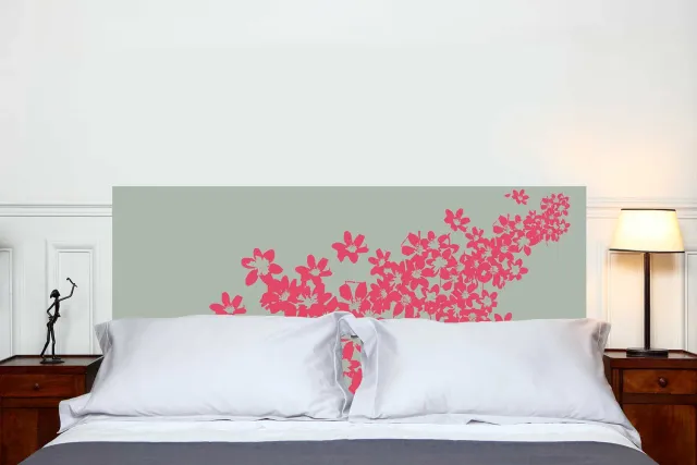 Mademoiselle Tiss Abondance tête de lit tissu tons doux