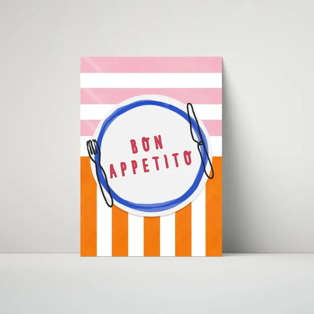 Maddison Ball Bon Appetito affiche cuisine papier mat