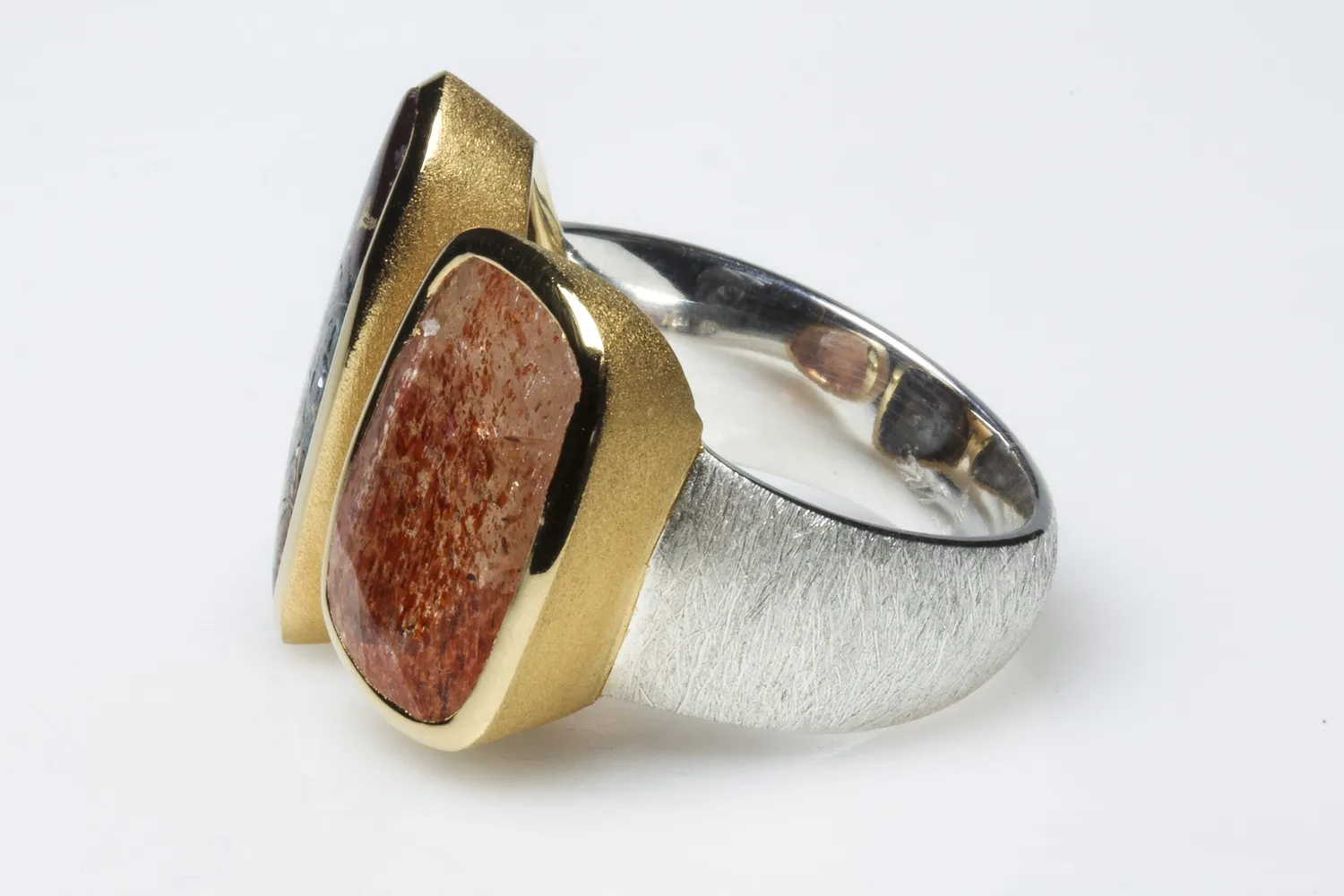 Galerie Kara bague argent vermeil opale soleil