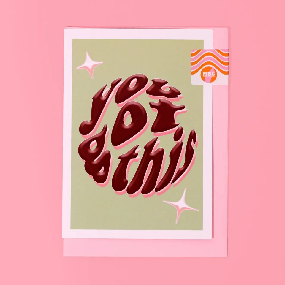 Maddison Ball You Got This carte A6 prune et vert
