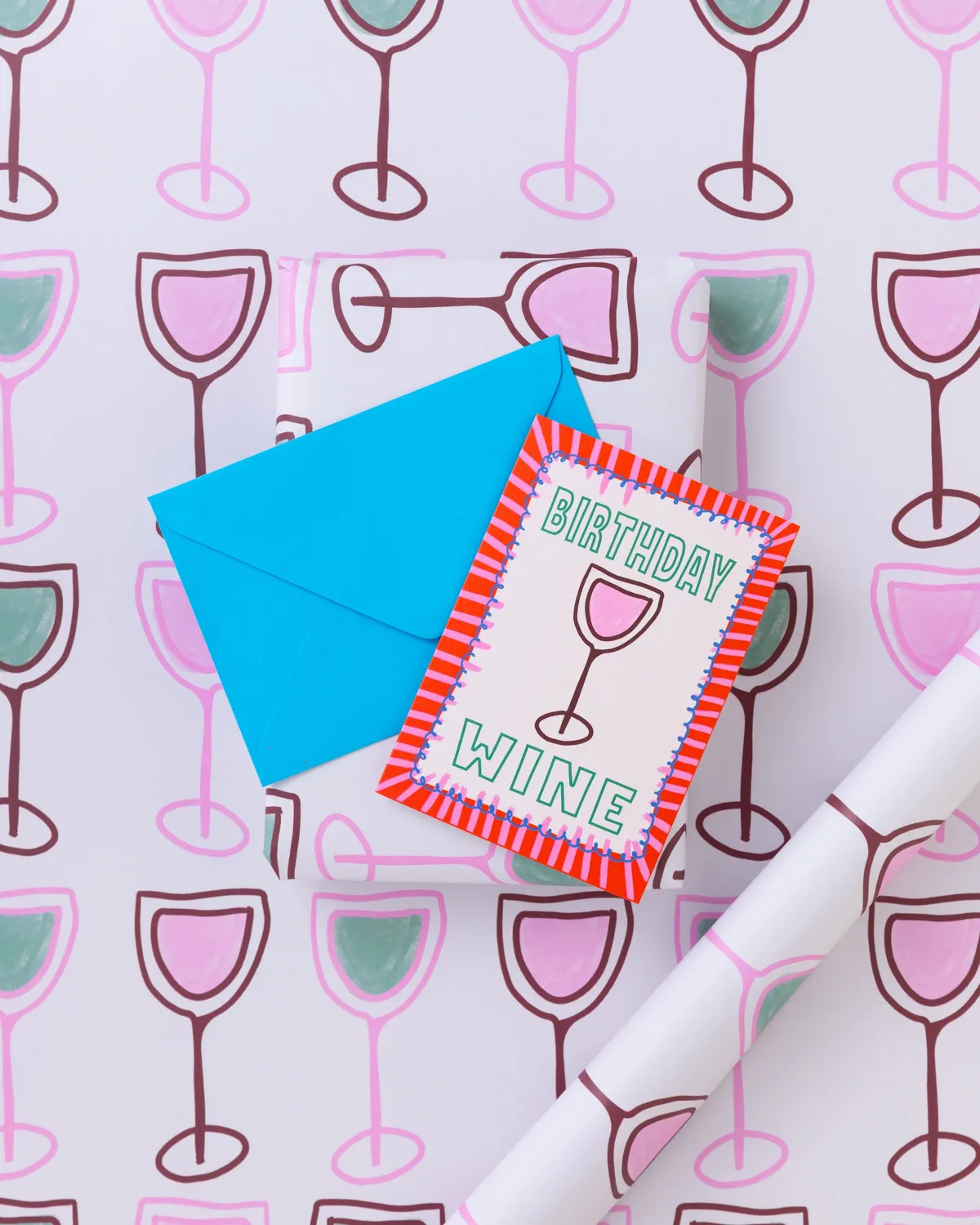 Maddison Ball Wine Pattern papier cadeau 50x70 recyclé