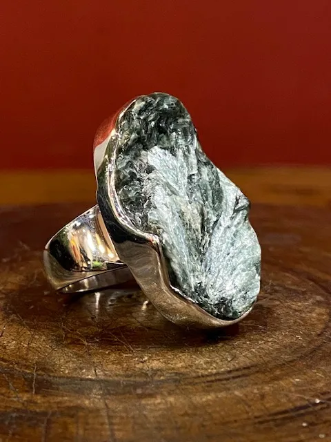 Galerie Kara bague argent séraphinite verte