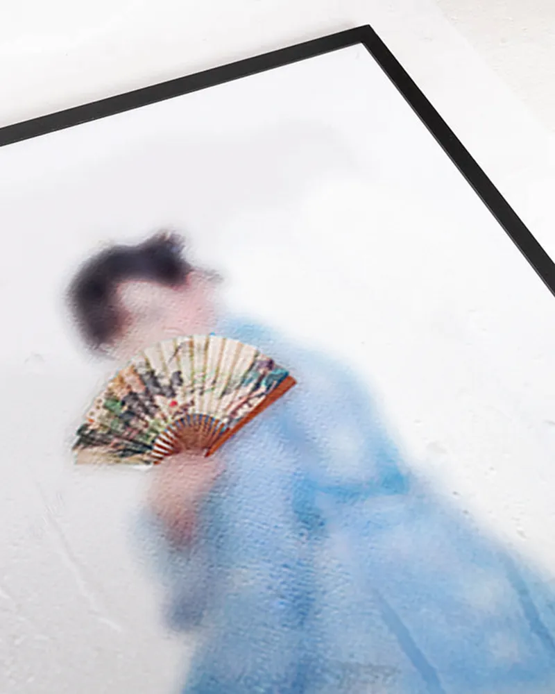 Any Image Hand Fan tirage encadré 100x140 noir apaisant