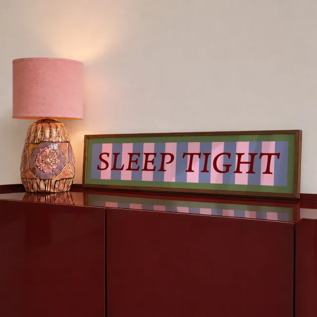 Maddison Ball Sleep Tight affiche encadrée 60x12 cm panoramique