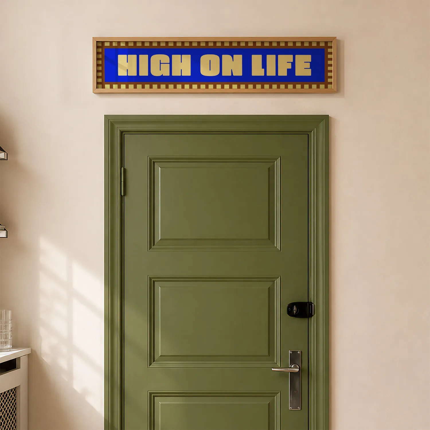 Maddison Ball High On Life tirage panoramique encadré 60x12 cm
