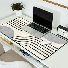 Society6 Sun Arch Double tapis de bureau gris lignes