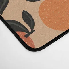Society6 Seamless Citrus Oranges tapis de bureau crème