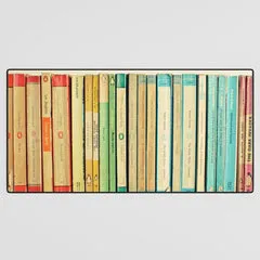 Society6 Birds on Parade tapis de bureau livres
