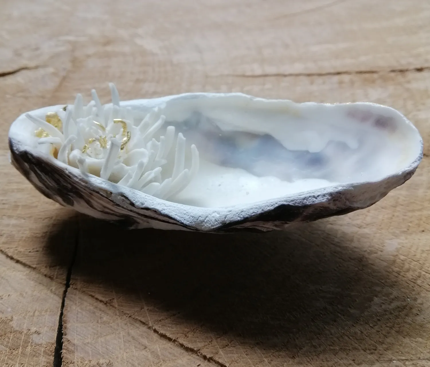 Sandrine Ramona Fleur de mer coupelle huître porcelaine 10,5 cm