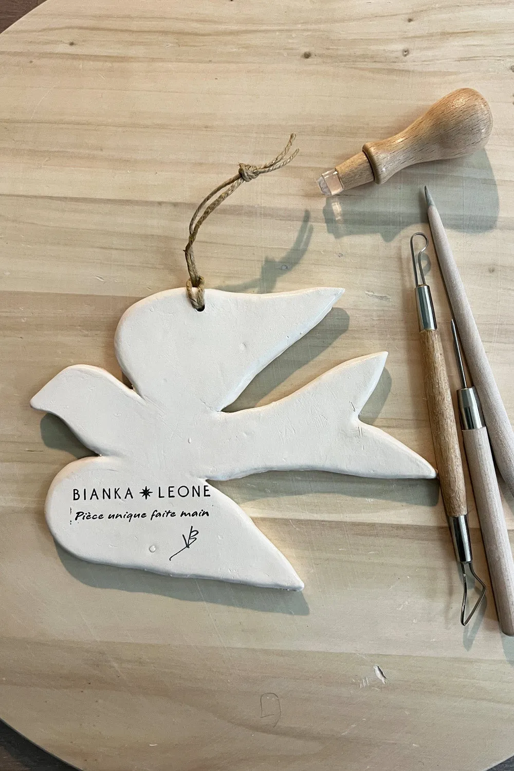 Biankaléone Hirondelle à tête blanche toile encadrée 12x17 cm