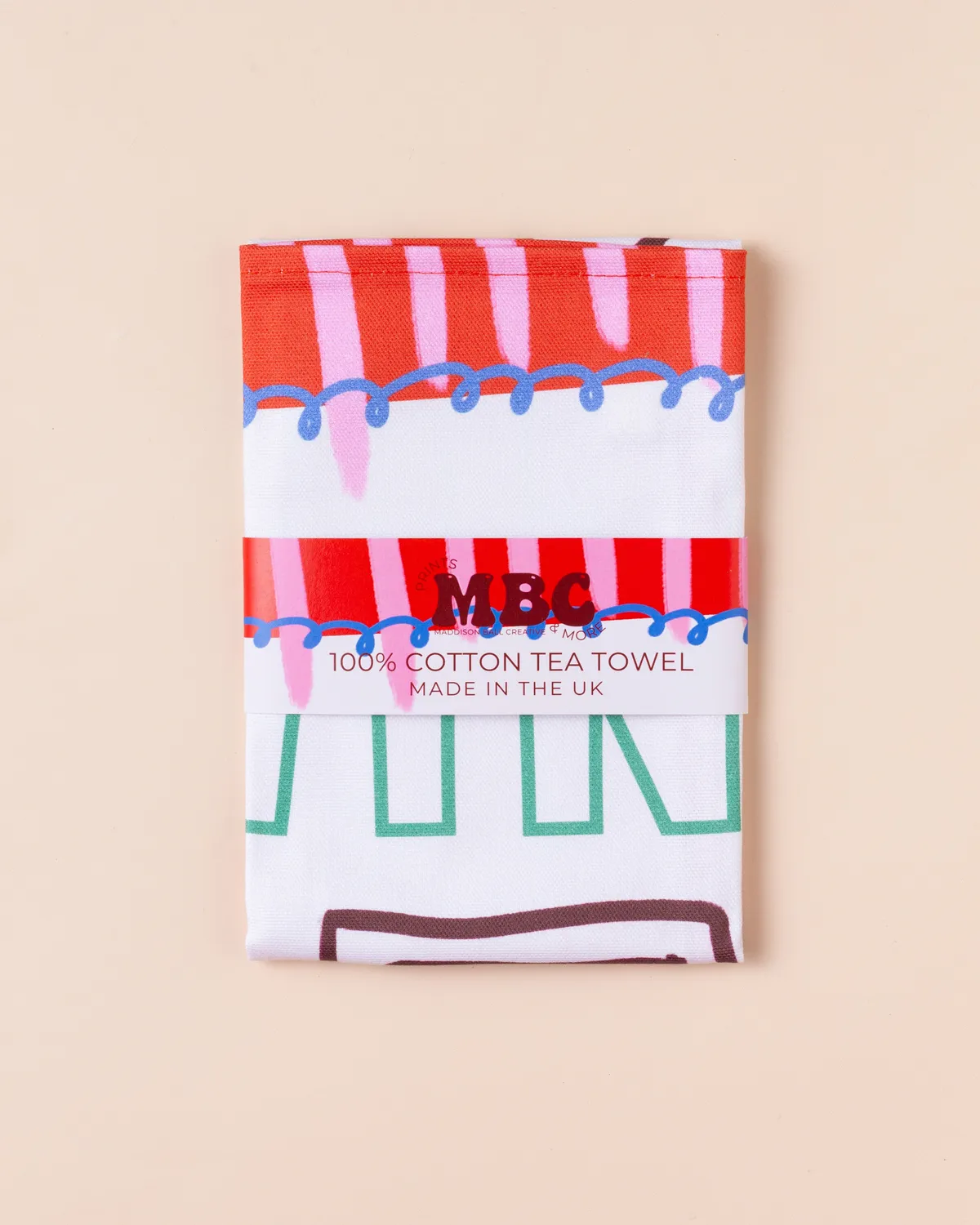 Maddison Ball Wine Please torchon coton 68x45cm