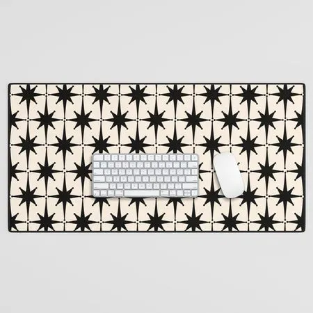 Society6 Midcentury Atomic Starburst tapis de bureau