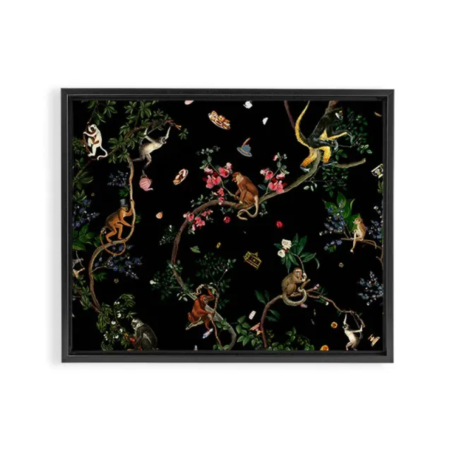 Society6 Monkey World toile encadrée