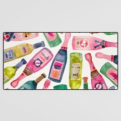 Society6 Champagne Collection tapis de bureau festif