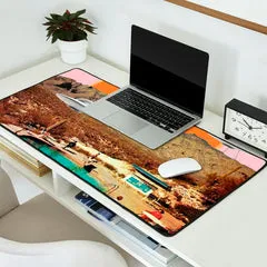 Society6 They've Arrived UFO tapis de bureau rétro