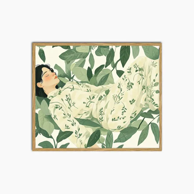Any Image Sleeping Beauty tableau tons doux figuratif