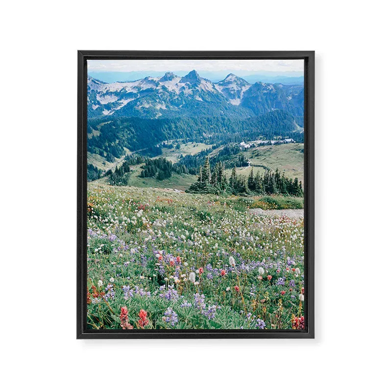Society6 Wildflower Meadow toile encadrée prairie fleurie