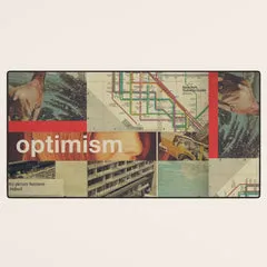 Society6 Optimism178 tapis de bureau collage vintage