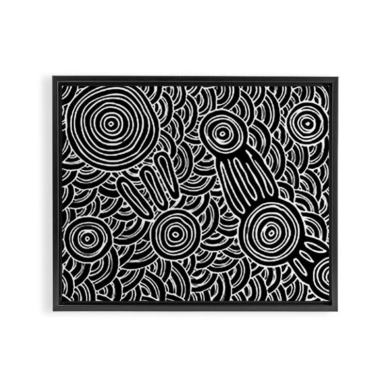 Society6 Aboriginal Art Authentic Meeting Places toile encadrée