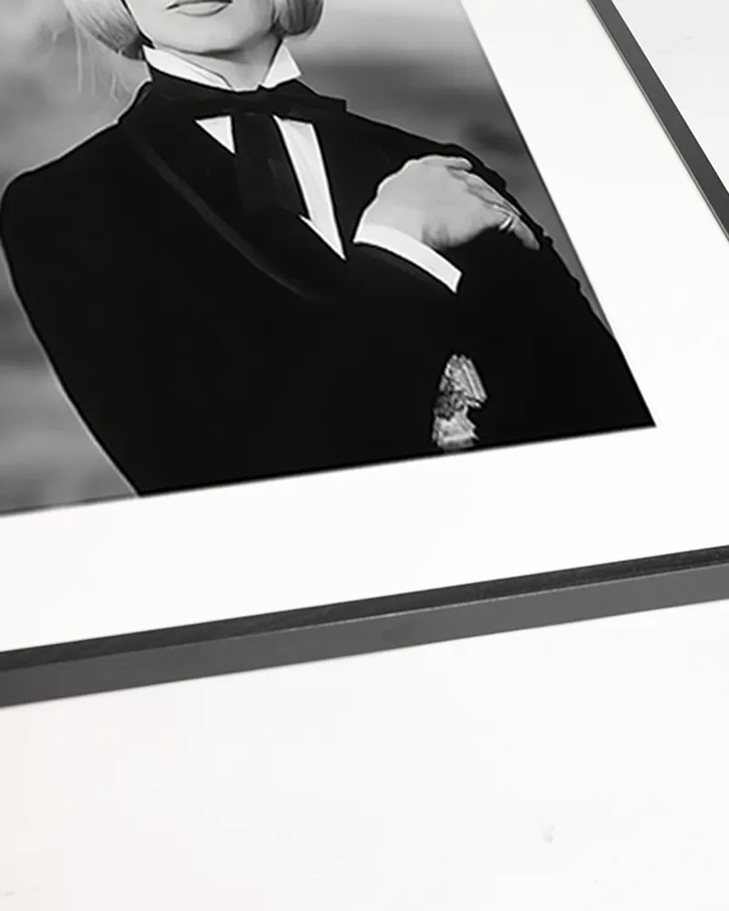 Any Image Brigitte Bardot Top Hat toile encadrée noir et blanc