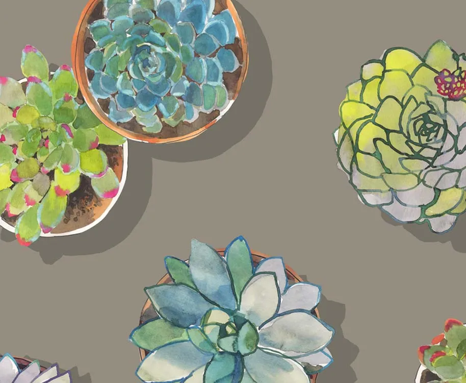 Mademoiselle Tiss Les Succulentes tête de lit 160 cm botanique
