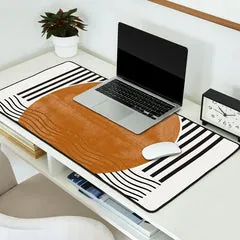 Society6 Abstract Modern tapis de bureau soleil bleu marine