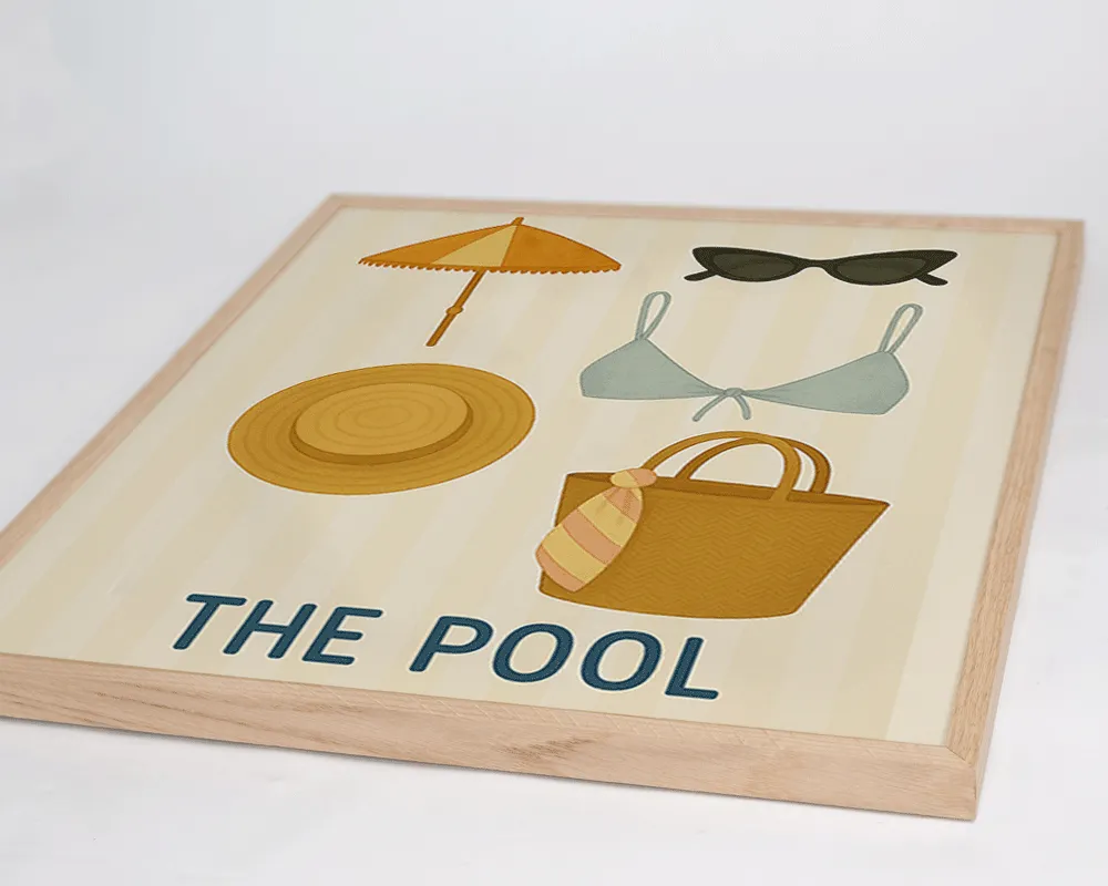 Any Image The Pool photo encadrée tons doux