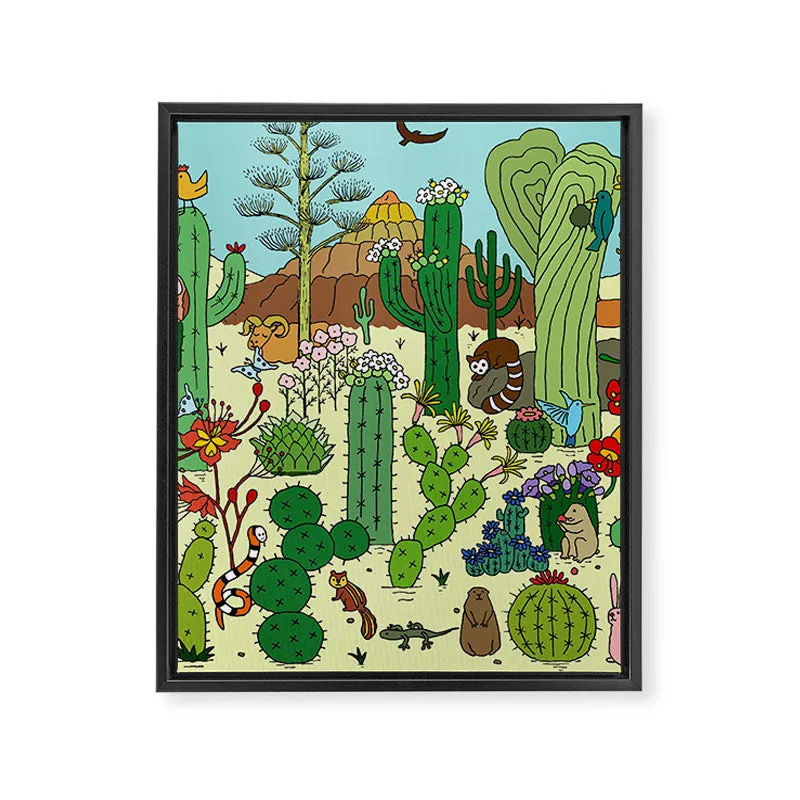 Society6 Arizona Desert Museum toile encadrée cactus