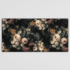 Society6 Midnight Garden XIV tapis de bureau roses