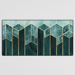 Society6 Hexagons tapis de bureau géométrique