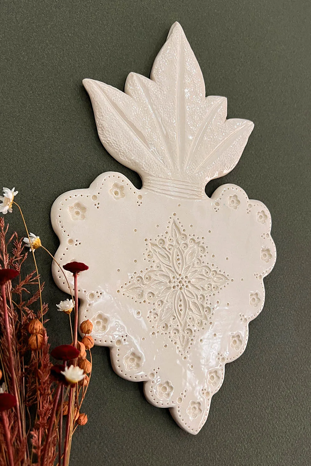 Biankaléone Ex-voto Mandala étoilé déco 14,5x24 cm