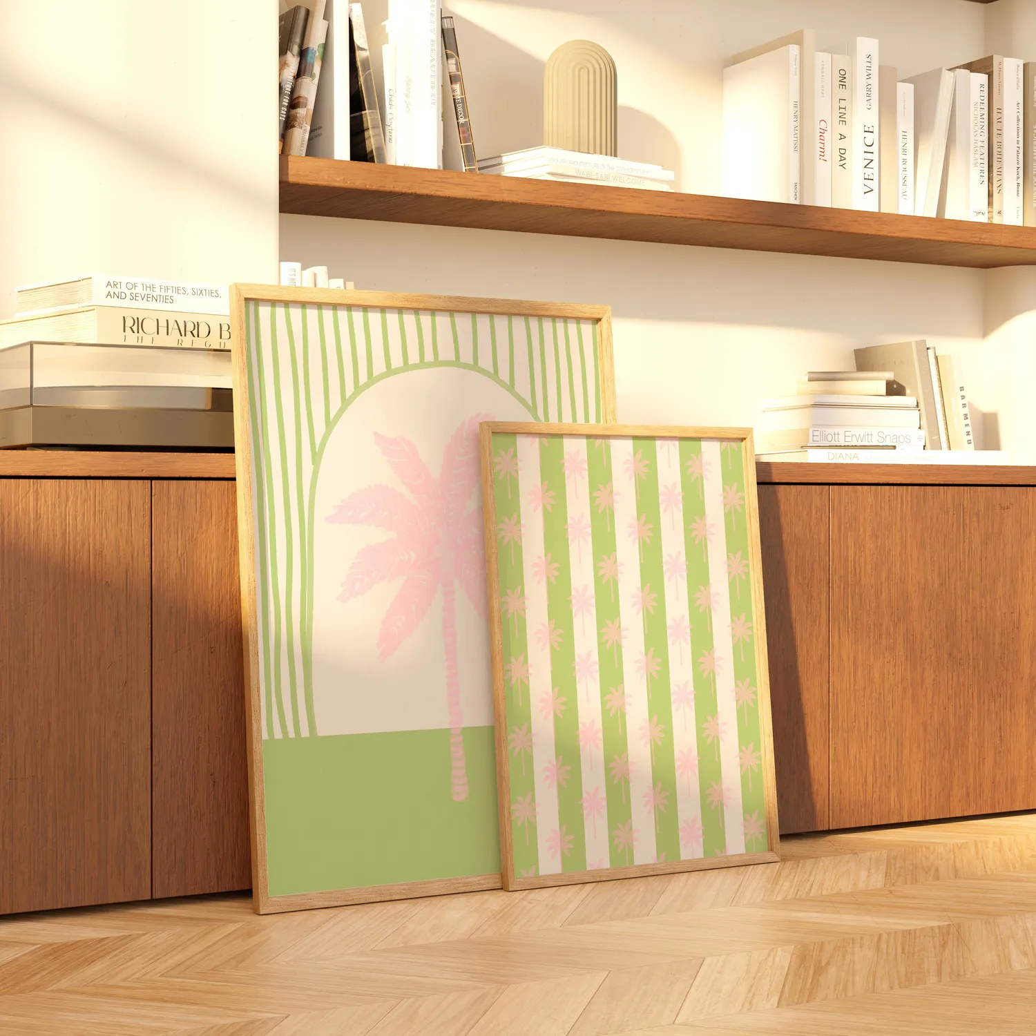 Maddison Ball Palm Tree Stripe affiche tropicale