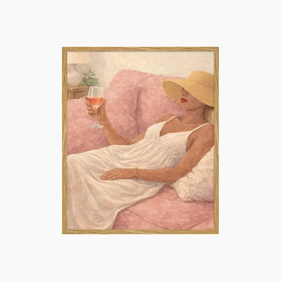 Any Image Rosé Moment affiche encadrée figurative