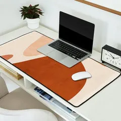 Society6 Abstract Shapes 47 tapis de bureau beige
