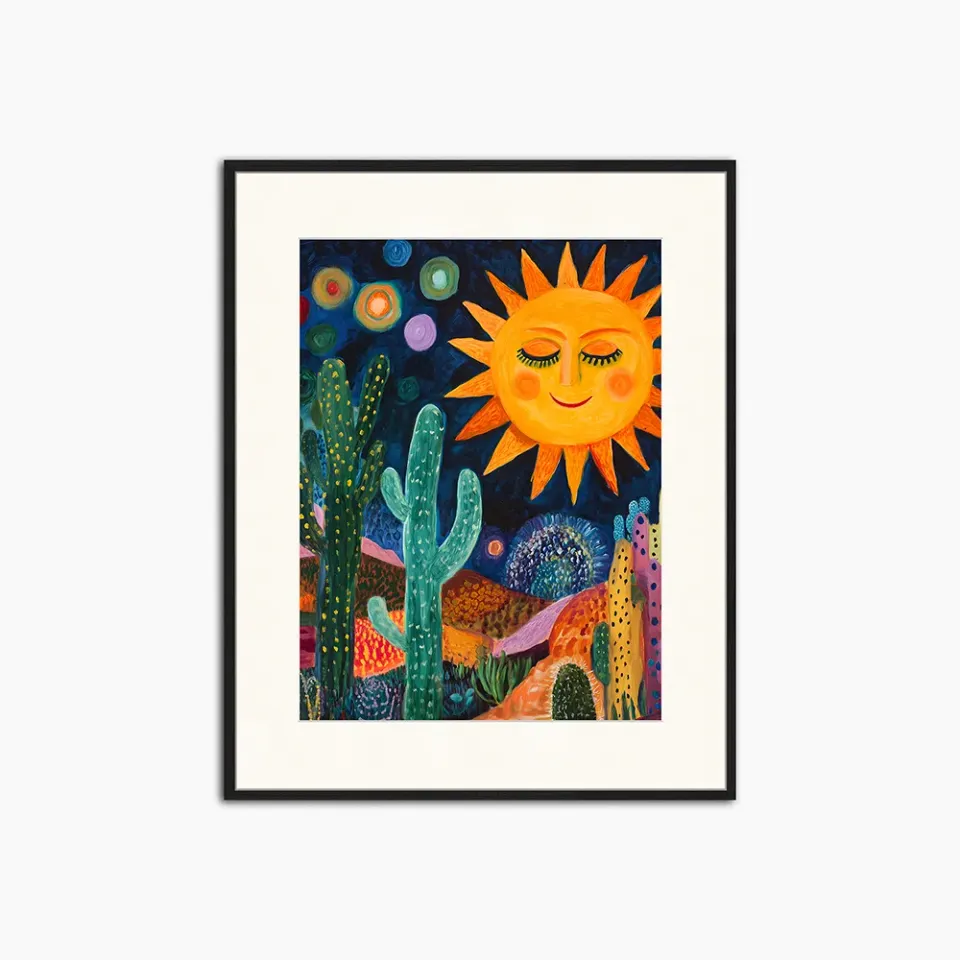 Any Image Sun at Night tableau encadré surréaliste