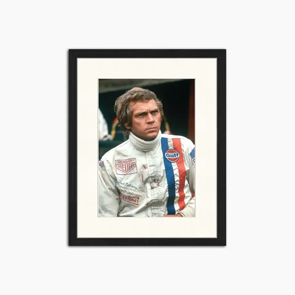 Any Image Jacob Baden Steve McQueen in Le Mans photo encadrée N&B