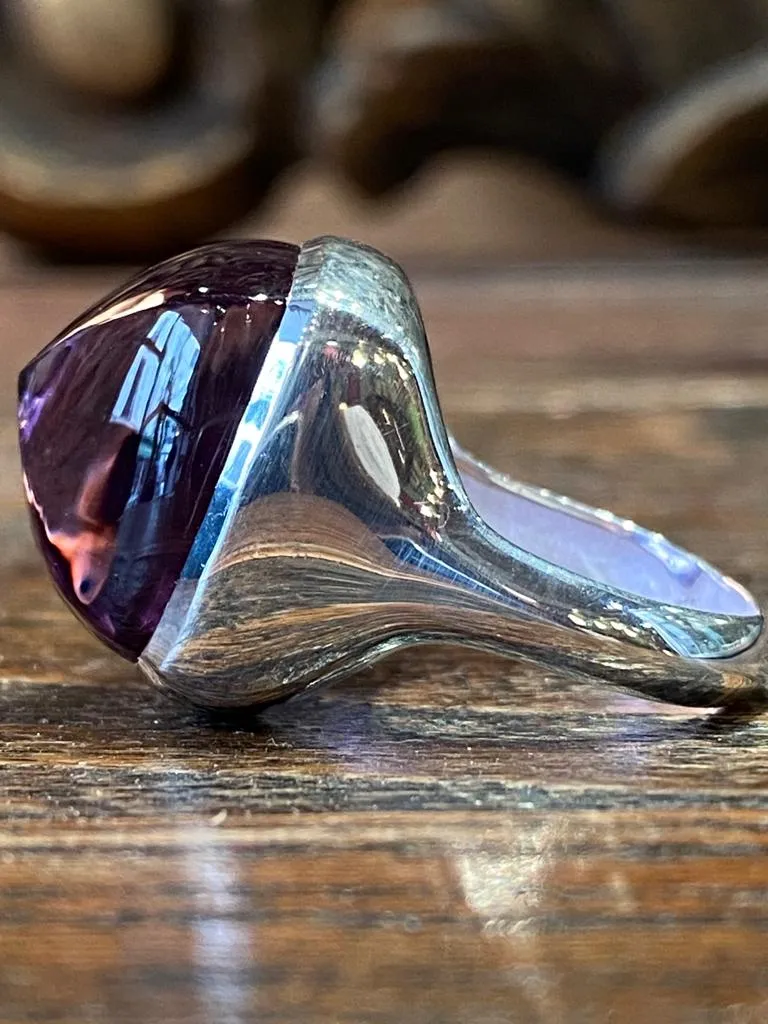 Galerie Kara bague argent améthyste pierre naturelle