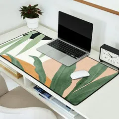 Society6 Abstract Tropical Leaves 4 tapis de bureau feuilles