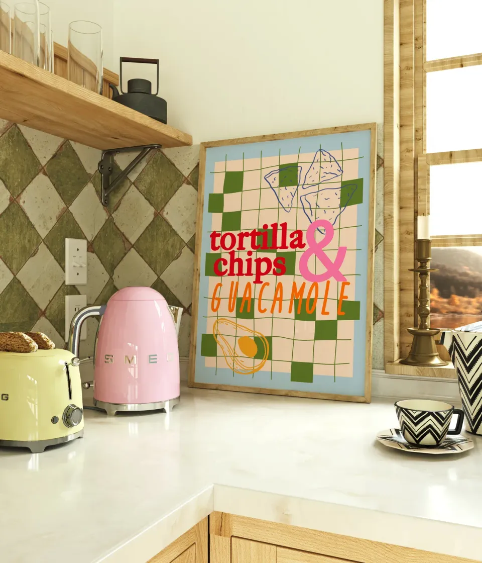 Maddison Ball Tortilla Chips & Guacamole affiche cuisine